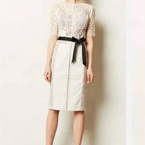 Anthropologie Beguile by Byron Lars Carissima Lace Dress (Size 6) Ivory